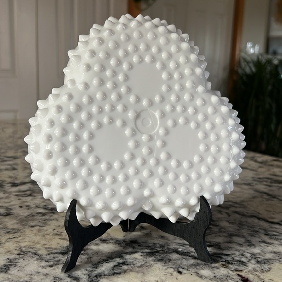 Fenton Hobnail Milk Glass Divided Dish - Picture 1 of 6